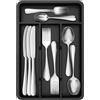 Lifewit Portaposate da Cassetto, Organizer Posate da Cassetto, Porta Posate Cucina Cassetto,19.8x31.5cm, Contenitore per Posate per Cucchiai, Forchette, Coltelli, Stoviglie, 4 Scomparti, Nero