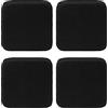 RACE LEAF Set da 40,5 x 40,5 cm, in memory foam, per interni, superficie impermeabile, fondo antiscivolo, colore nero