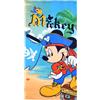 CARTOON Telo mare Topolino Disney asciugamano in microfibra di poliestere per bambini 240 gsm dimensione 70 x 140 cm spiaggia piscina