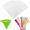 Rakiuty Sacchetti per Ghiaccioli,Sacchetti Ghiaccioli Gelato,Popsicle Stampi Borse,Sacchetti per Ghiaccioli,per Yogurt,Caramelle Rock,DIY Snack Yogurt Frullati Gelato,con Imbuto Verde,100 Pezzi (28 x 5,5 cm)