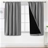 BellaHills 100% Tende Oscuranti per Interni 2 Pezzi 117L x 137A cm, Tende Camera da Letto Curtains Termica Isolante per Salotto Eleganti Moderne Tenda Fonoassorbente, Grigio