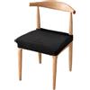 Fodlon 2 Pcs Coprisedia Elasticizzato, Rivestimento Sedia Ufficio, Coprisedie per Sedie Pranzo Antiscivolo Impermeabili, Fodere Sedie Lavabili, Coprisedili Universale per Banchetti Cucina, 30-50cm (Nero)