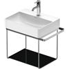 Duravit inserto in vetro per consolle in metallo per lavabi DuraSquare, 0099718400, DuraSquare nero [Mobili da Bagno > Accessori per Mobili da Bagno]
