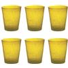 Livellara MILANO Livellara Bicchieri Acqua Vetro Soffiato, Set da 6, Bicchieri in Vetro Colorati, Moderni, Particolari, Capacità 450 ml, Resistenti al Calore, per Acqua, Cocktail, Succhi di frutta. Colore: Giallo