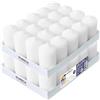 Horeca Candles - Candele a Colonna Bianche - Ø 4 x 7 cm - Set da 40 Candele Decorative - Lunga Durata 12 Ore - Cero Inodore - Cera di Paraffina