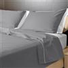 Ipersan Set Completo Lenzuola Matrimoniali, 100% Cotone Percalle, 1 Lenzuolo da sopra 240x290cm + 1 Lenzuolo da sotto 180x200+25cm + 2 Federe 83x52cm, Tinta Unita, Doppia Colorazione, Made in Europe