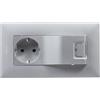 Legrand 398216 - Presa 2P+T 16A e caricatore USB tipo A 1A 5W componibile per installazione a incasso - Gamma Niloé Step - Colore Alluminio