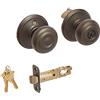 SCHLAGE F80-GEO - Set di pomelli per porta in stile georgiano, bronzo anticato