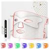 KIMTAR Maschera LED Viso, LED Mask 7 Colori Rosso & Blu per il Dispositivo per la Cura della Pelle del Viso Ringiovanimento, Prodotto Anti-invecchiamento per le Rughe(Bianco)