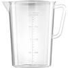 Forgast Misurino, Polipropilene, Leggero e confortevole, Misura tutti 100 ml, Capacità 2 l, Altezza 20,8 cm, Diametro 15 cm, Misurini, Pentola graduata, Brocca con misurino, Accessori cucina