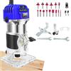 JAOSY Rifilatore Fresatrice Verticale per Legno Elettrica, 800W 6 Velocità Variabili 33000 RPM Legno Rifilatrice Elettrica con 15 pezzi 1/4 Fresatura Cuter, Basi