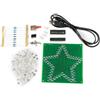 iFutniew Kit elettronico fai da te per saldatura a stella a cinque punte con LED lampeggiante, kit per circuito stampato, senza