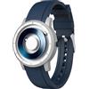 EUTOUR Orologio Magnetico da Uomo Cuscinetto a Sfera 5ATM Impermeabile Moda Semplice Nessun Vetro Quarzo Orologi da Polso da Uomo 40mm Cinturino in Silicone Argento Blu