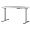 GERMANIA DIE MÖBELMACHER Germania Scrivania 7907-583, in grigio chiaro/argento, regolabile in altezza, 120 x 120 x 80 cm (LxAxP)
