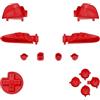 eXtremeRate Pulsanti ABXY D-pad Croci Direzionali Tasti ZR ZL L R Ricambio per Nintendo Switch Pro Controller Joystick(Trasparente Rosso) con Cacciaviti-NON Include Controller