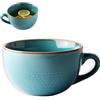 Aarcyye Tazza da Caffè Grande, Tazza in Ceramica da 700 ml, tazza da Caffè in Ceramica, Ciotola per Yogurt, Ciotola per Cereali, ciotola Grande con Manico (Blu)