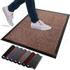 FB FunkyBuys Zerbino lavabile, per interni ed esterni, antiscivolo, resistente, in gomma, altamente assorbente, perfetto per cucina, casa e ingresso in hotel (marrone, 60 x 120 cm)