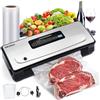 INKBIRD Macchina Sottovuoto Alimenti, Macchina per Sottovuoto per Alimenti Freschi e Secchi, Vuoto Esterno, Sigillatore Sottovuoto con Taglierina Incorporata, 1 Rotolo e 5 Buste Inclusi, INK-VS02