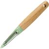 Fackelmann Pelaverdura da cucina, pelaverdure in acciaio inox, con manico in legno di Hevea, pelapatate da lavare a mano, dimensioni 20,5 cm Parte funzionale 7,5 cm, Linea Ocean