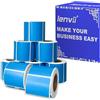 LENVII Blu Etichette Termiche 40mm x 30mm(1.57 x 1.18) 2000 Fogli - 8 Rotoli × 250 Etichette,Resistenti a Strappi/Acqua/Olio/Graffi Etichette Adesive Multiuso per casa,Adatto per stampanti termiche