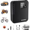 Woowind Mini Compressore Aria Portatile, Pompa Elettrica Ricaricabile A Batteria Per Bicicletta, Auto, Moto, Calcio, Anelli Di Nuoto(nero)
