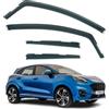 AirFlux Set di 4 deflettori d'aria compatibili con Ford Puma SUV a 5 porte 2019-2025, Moderni, Scuro, Autoadesivo