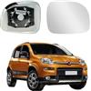 Polcar Vetro Specchio Retrovisore per Fiat Panda dal 2009, Cromato,Convesso,Non Riscaldabile,71754720,71771201 (DESTRO)