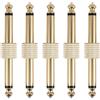 Jemcgrl 5 pz 1/4 Inch 6,35 Mm Effetti Chitarra Connettore Pedale Accoppiatore Jack Interfaccia Adattatore Accessori Piastra Pedale Elettrico