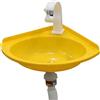 KOKANIGODVA Lavello Angolare Lavello Montato a Parete per Camper Lavabo Lavabo Del Lavabo in Plastica Lavabo Con Rubinetto Del Lavandino Da Bagno Moderno Lavello Cucina per Bagno/Cameriera/Toilette (giallo)