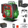 Oamger Livella laser autolivellante 4x360°, 4D 16 linee livella laser autolivellante 360, laser autolivellante Con telecomando, IP54 impermeabile e antipolvere e batteries 2× 2400 mAh (senza treppiede)