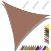 MAJINGC Tenda parasole triangolare, 3 x 4 x 5 m, impermeabile, protezione UV 95%, giardino, patio, piscina, esterni, con corda color caffè