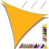 MAJINGC Tenda parasole triangolare, 2 x 2 x 2 m, impermeabile, protezione UV 95%, per giardino, patio, piscina, esterni, fornita con corda, colore: giallo mango