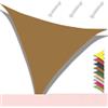 MAJINGC Tenda parasole triangolare, 2 x 2 x 2 m, impermeabile, protezione UV 95%, per giardino, patio, piscina, esterni, fornita con corda giallo sabbia