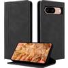 CASAFUNY Custodia per Google Pixel 8 Cover a Libro Portafoglio in Pelle PU Protettiva per Google 8, Flip Caso Custodia per Google Pixel 8, Nero