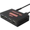 teasteam Sdoppiatore HDMI 1 Ingresso 4 Uscite Splitter HDMI 1 in 4 Out Display Simultaneo Supporta 4K@60HZ 3D UHD 1080P Duplicatore HDMI Switch Multipresa HDMI per DVD, HDTV, PS3/4, X-Box, Monitor, Proiettore