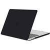 TECOOL Cover compatibile con MacBook Pro 15 Pollici 2019 2018 2017 2016 (A1990 A1707) con Touch Bar, Custodia Rigida Protettiva Sottile in Plastica Superficie Opaca, Nero