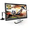 Desobry Televisore Portatile 15,6 Pollici HD 1080P - TV da Campeggio con Batteria 3000mAh, Sintonizzatore DVB-T2, HDMI/USB/AV - Per Camper, Giardino