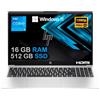 HP Probook 450 G10 Notebook portatile Silver, RAM 16GB, SSD 512GB, Display FullHD 15.6, Cpu Intel i5-1334U 10 Core da 4,6 GHz, fingerprint, Win11 Pro, Pronto all'uso