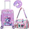 HTgroce Valigia Bambini con Borsa da Viaggio Bambina, Trolley Bambino Borsone da Viaggio,Valigia Ragazza, Mano Bagaglio per bambini