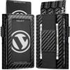VULKIT Slim Pop Up Wallet VC310, Nero carbonio., Minimalista