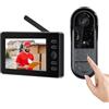 Zeerkeer Campanello senza fili con telecamera 1080P Videocitofono senza fili con schermo IPS di 4.3 Nessun WiFi richiesto Citofono Video Visione Notturna Infrarossi Campanello Esterno Schermo