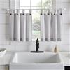 Elrene Home Fashions Tucker Ticking - Tende per finestre a righe per cucina o bagno, 76,2 x 61 cm, set da 2, colore: grigio