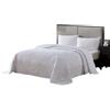 Beatrice Home Fashions Copriletto matrimoniale in ciniglia con fedi nuziali, colore: bianco