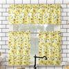 No. 918 Sunbeam Sunflower Print - Set di tende da cucina semi-velate con mantovana e ripiani, 137,2 x 61 cm, 3 pezzi, colore: giallo