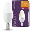 LEDVANCE Lampada LED intelligente con tecnologia ZigBee, E14-base ottica opaca,Bianco caldo (2700K), 470 Lumen, sostituzione delle lampade 40W, dimmerabile intelligente, 4-Confezione