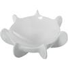 DRW Vaso da tavolo in ceramica bianco lucido 35x35cm