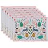 DII Tessuti da cucina, cotone, motivo giardino popolare pasquale, tovagliette, 13 x 19 cm