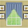 Today's Curtain today - Tenda con Orleans Swag pair Tambour Scallop Edge, blu, 152,4 cm l x 96,5 cm l