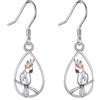 VONALA Orecchini a forma di pappagallo, in argento Sterling 925, con lacrima, per donne, compleanno, Natale, 16mm, Argento sterling, Nessuna pietra preziosa