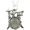 Miniblings Collana a Catena Drums 45 Centimetri Musica Argentato Banda Musicista Batterista